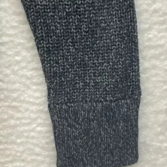 J Crew Sweater Mens Medium Gray Marled Cotton Mockneck Cardigan Cozy Knit Preppy